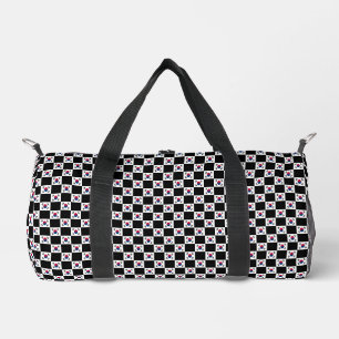 Chequered South Korea Flag Pattern  Duffle Bag