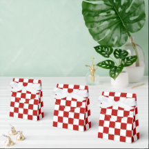 Chequered squares red white geometric retro