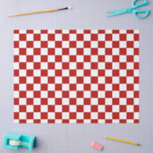 Chequered squares red white geometric retro