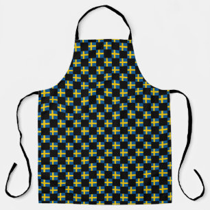 Chequered Sweden Flag Pattern  Apron