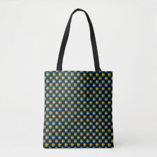 Chequered Sweden Flag Pattern  Tote Bag