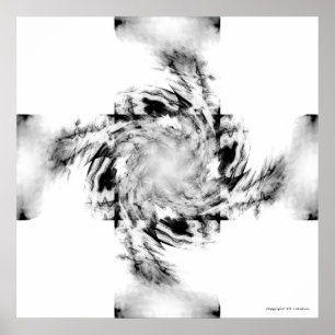 Chequered Swirl Poster