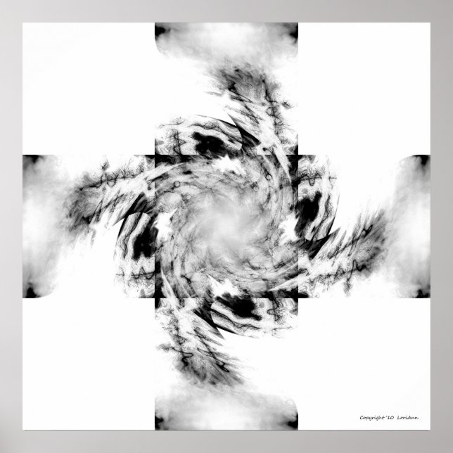 Chequered Swirl Poster (Front)