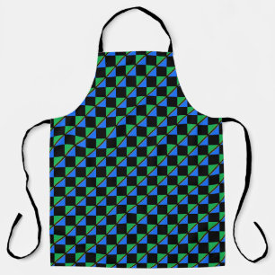 Chequered Tanzania Flag Pattern Apron