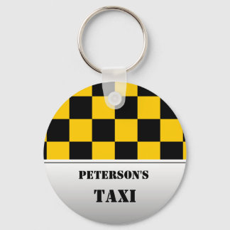 Chequered taxi monogram keychain