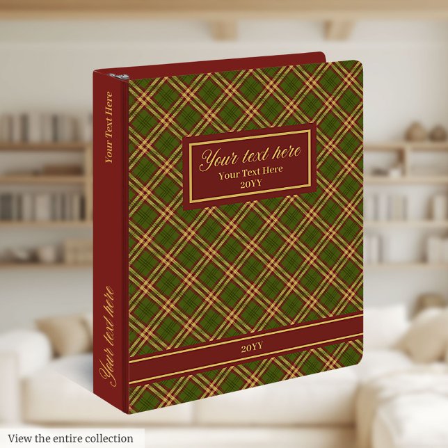 Chequered Thanksgiving 3 Ring Binder Monogram (Checkered Thanksgiving 3 Ring Binder Monogram)