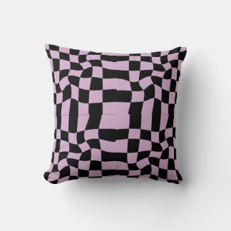 Chequered throw pillow