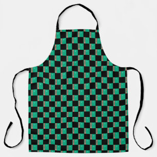 Chequered Turkmenistan Flag Pattern Apron