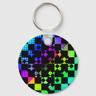 Chequered Twist by Kenneth Yoncich Keychain