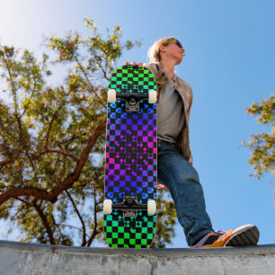 Chequered Twist by Kenneth Yoncich Skateboard
