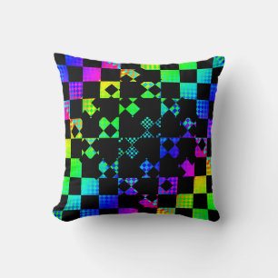 Chequered Twist by Kenneth Yoncich Throw Pillow