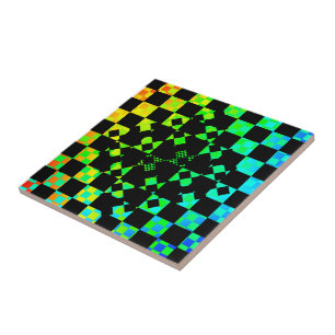 Chequered Twist by Kenneth Yoncich Tile