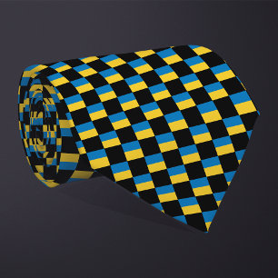 Chequered Ukraine Flag Pattern Tie