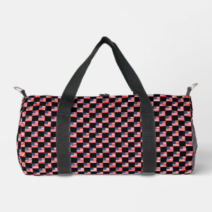 Chequered United States Flag Pattern  Duffle Bag