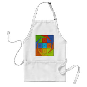 Chequered Whirl Art Print Standard Apron