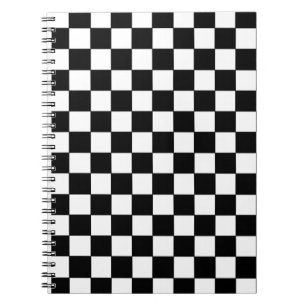 Chequered White and Black  Notebook