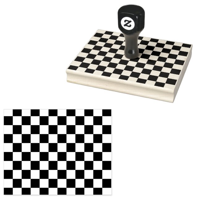 Chequered Wood Art Stamp (Stamped)