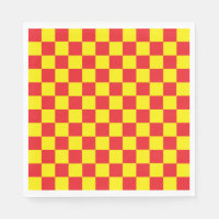 Chequered Yellow and Red