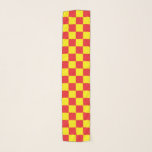 Chequered Yellow and Red Scarf<br><div class="desc">Abstract digital art of yellow and red squares in a chequered formation.</div>