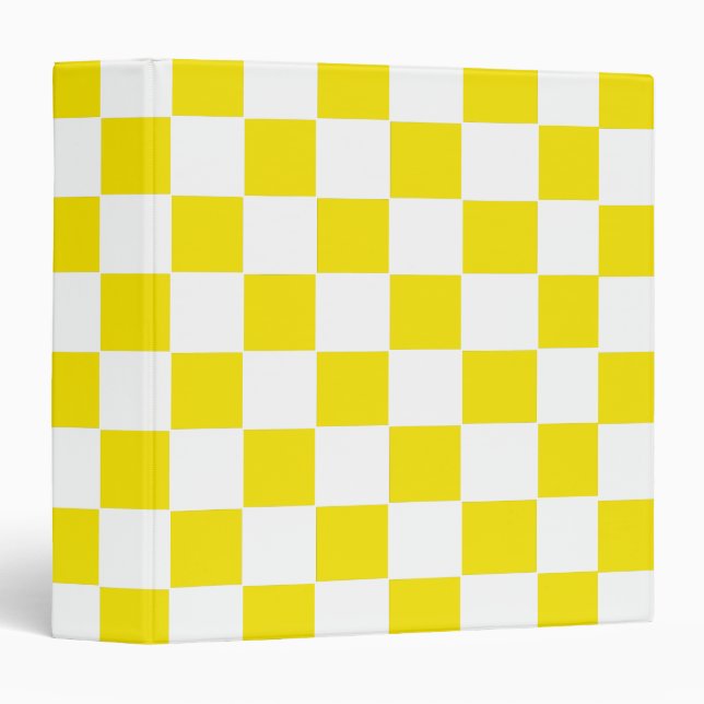 Chequered yellow and White Binder (Front/Spine)