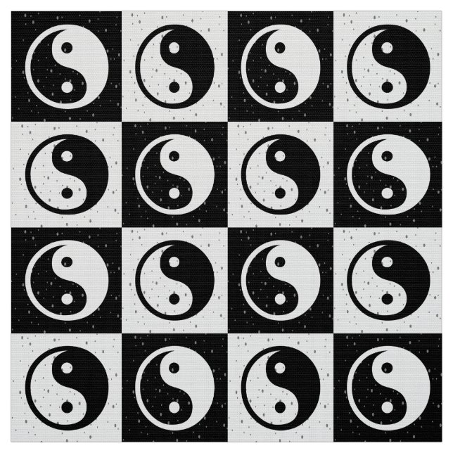 Chequered Ying-yang  Fabric (Swatch)