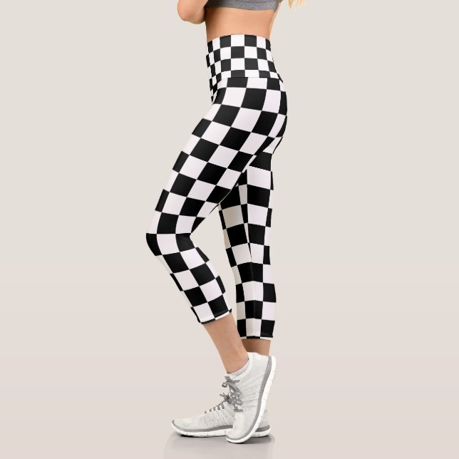 Chequered Yoga Paint Capri HAMbyWG (Left)