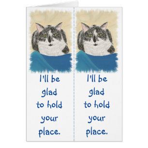 Chèques-cadeau de lecteur de signet de chats de