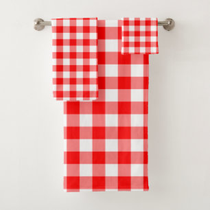 Chèques de grande taille en rouge et blanc En vich