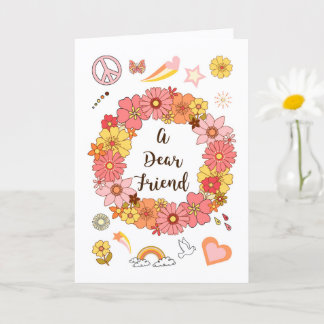 Cher ami Carte de la fête des mères Paix et Amour