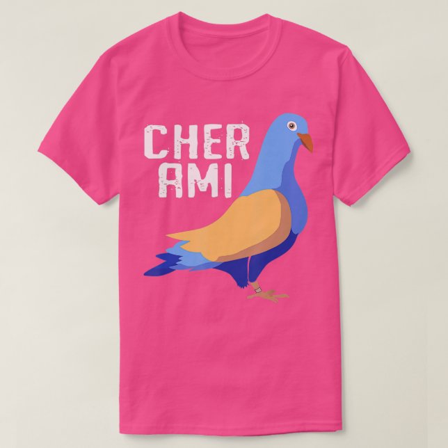 Cher Ami World War Hero Carrier Pigeon  T-Shirt (Design Front)