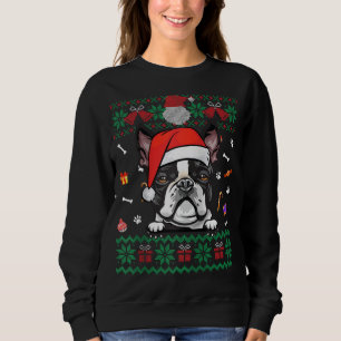 Cher Boston Terrier Chien moche Noël Sweat San