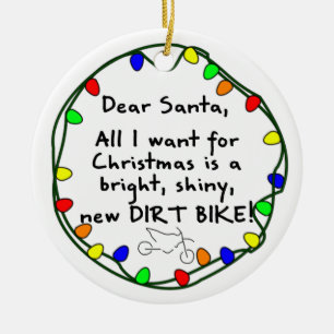 Cher ornement de Noël de vélo de saleté de Père