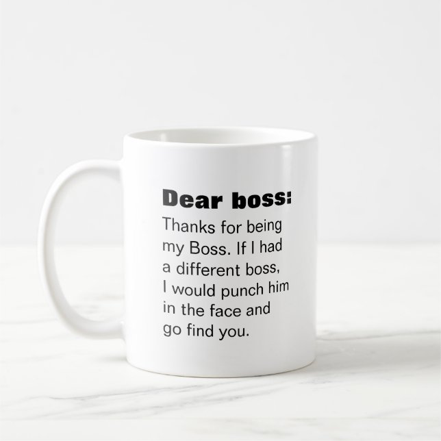 Cher patron humour drôle de café Mug (Gauche)