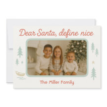 Cher Père Noël Définir Nice drôle Carte de Noël Fa