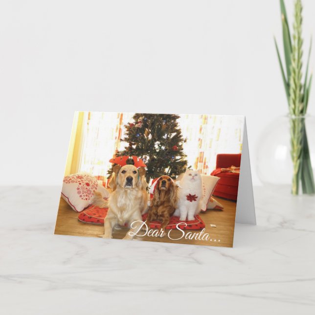 Cher Père Noël, définissent la carte de Noël drôle (Devant)