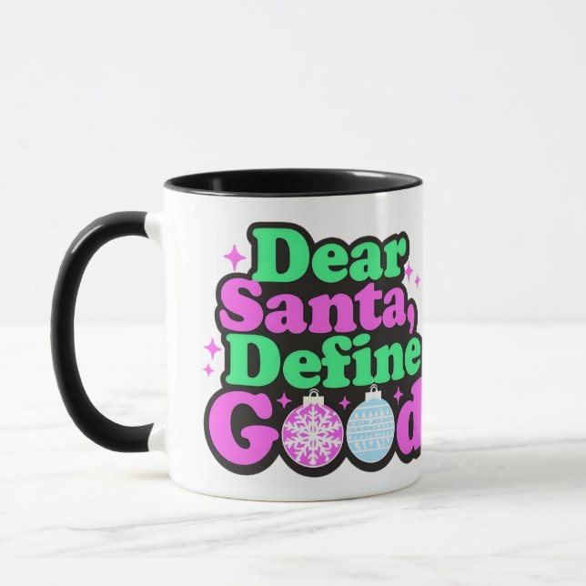Cher Père Noël, Définissez une bonne Mug (Gauche)