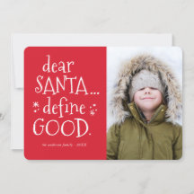 Cher Père Noël... Drôle Carte photo de vacances