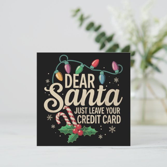 Cher Père Noël laissez simplement votre carte de c (Debout devant)