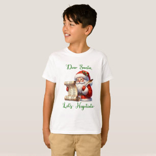 Cher Père Noël Négocions le T-shirt de l'enfant
