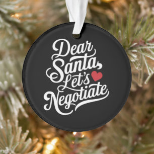 Cher Père Noël Négocions un cadeau de Noël amusant