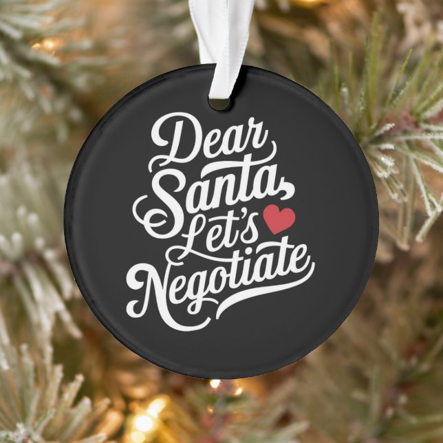 Cher Père Noël Négocions un cadeau de Noël amusant (Arbre)