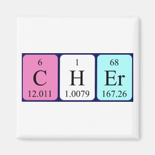 Cher periodic table name magnet