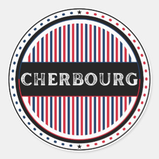 Cherbourg City Pride Emblem – French Identity Classic Round Sticker