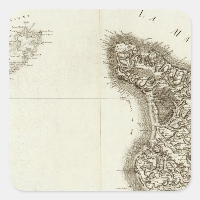 Cherbourg Square Sticker (Front)