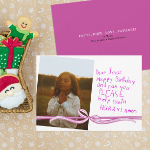 Chère Carte de Noël Photo Jésus