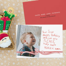 Chère Carte de Noël Photo Jésus