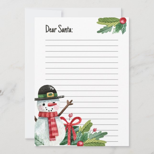 Chère carte Père Noël (Devant)