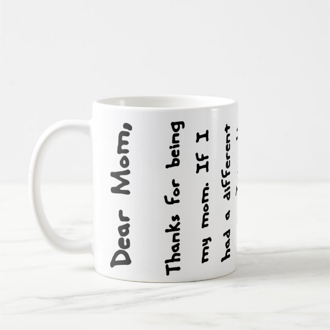 Chère maman, merci pour être ma maman… Tasse (Gauche)
