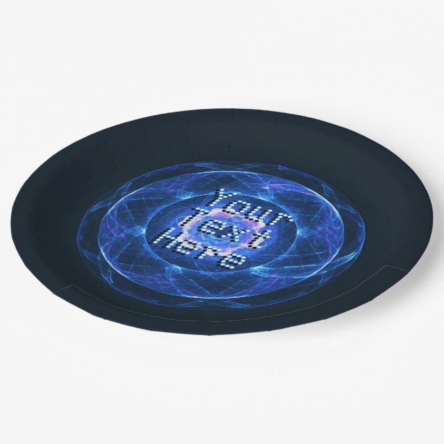 Cherenkov Radiation Paper Plate (Angled)