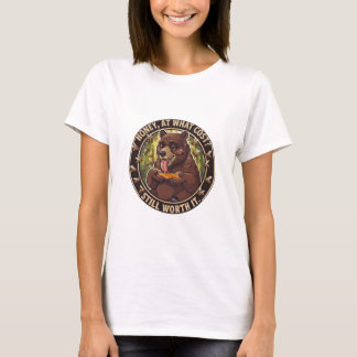 Chéri, à quel prix ? T-shirt drôle d'ours piqué pa